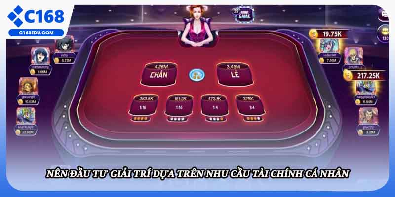 Nên đầu tư giải trí dựa trên nhu cầu tài chính cá nhân